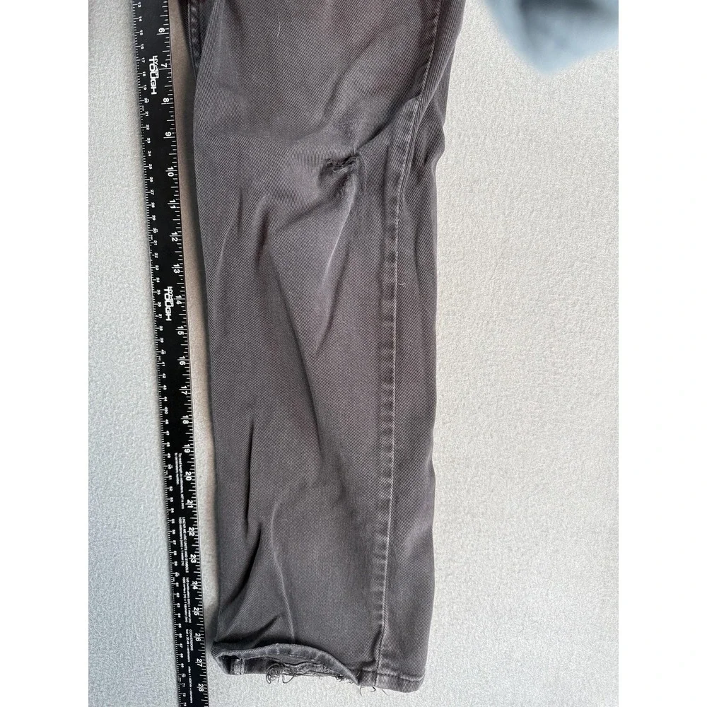 Levi's 514 Pants Mens 32x30 Charcoal Gray Wash Regular Straight Distressed Denim